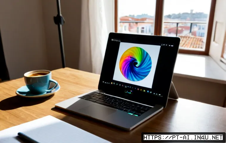 Home 17 생성형 AI와 콘텐츠 제작 혁신 - Photorealistic modern content creator workspace in Lisbon, Portugal, a Portuguese-speaking woman in ...
